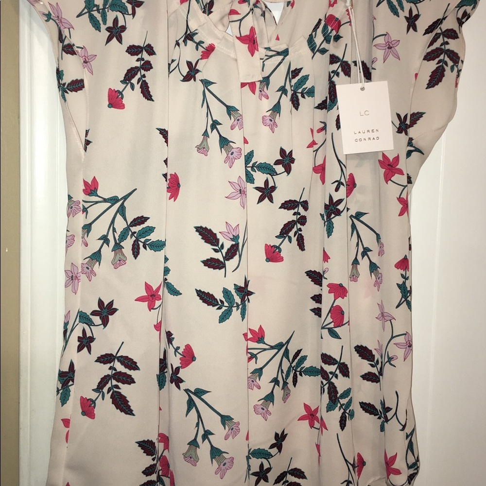Lauren Conrad pleat neck top